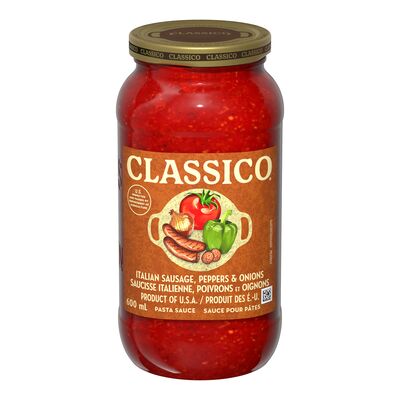 Classico Italian Sausage, Peppers and Onions Pasta Sauce, 600 mL