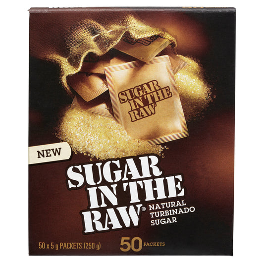 Sugar In The Raw Sweetener, 50 Pack, 250 g