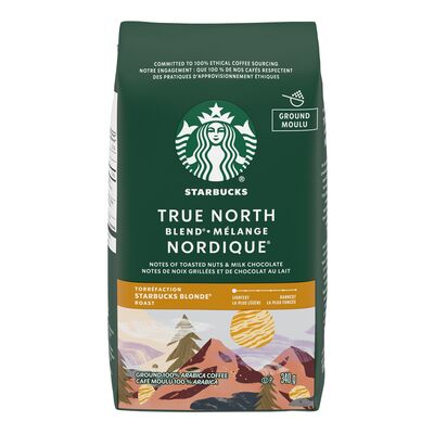Starbucks Blonde Roast Ground Coffee, True North Blend, 340 g