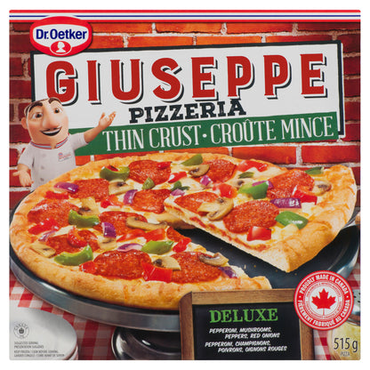 Dr. Oetker Giuseppe Deluxe Thin Crust Frozen Pizza, 515 g