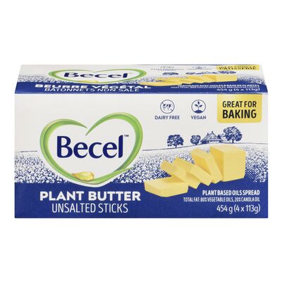 Becel Unsalted Margarine Sticks, 4 Sticks, 454 g