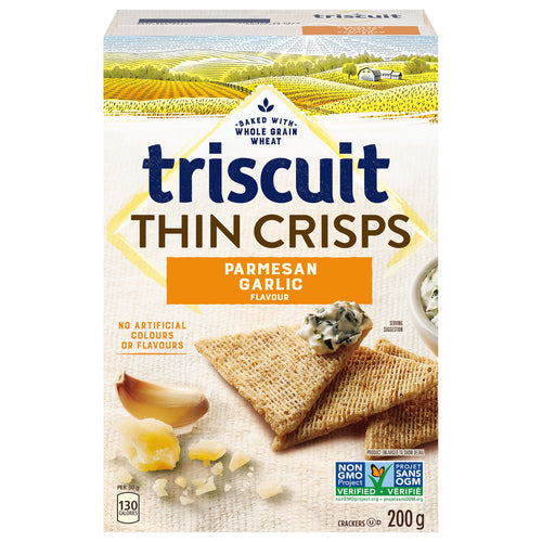 Triscuit Thin Crisps Garlic Parmesan Crackers, 200 g