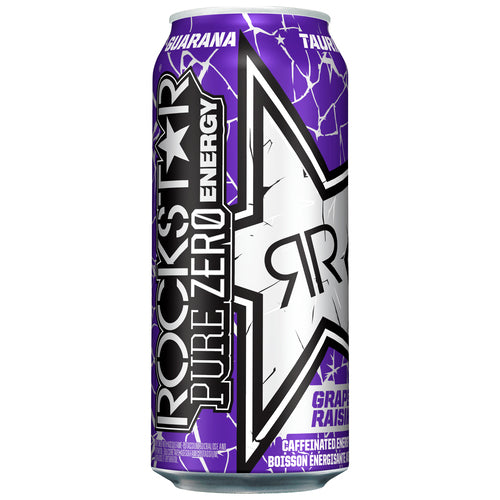 Rockstar Pure Zero Grape Energy Drink, 473 mL