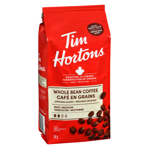Tim Hortons Whole Bean Coffee Light Medium Roast, 300 g