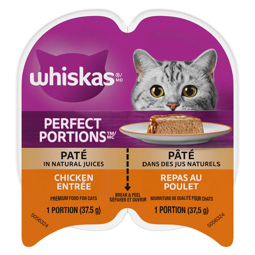 Whiskas Perfect Portions Chicken Paté Adult Wet Cat Food, 75 g