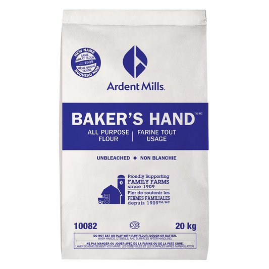 Baker's Hand Unbleached All-purpose Flour, 20 kg (44.09 lb)