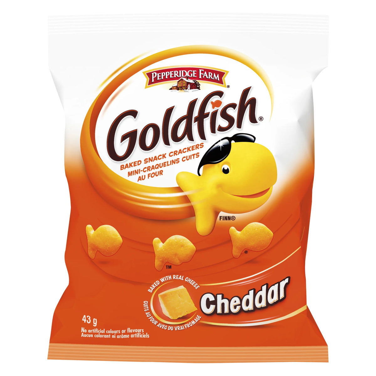 Goldfish Baked Cheddar Cheese Snack Crackers, 24 × 43 g
