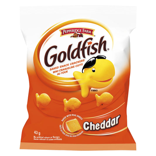 Goldfish Baked Cheddar Cheese Snack Crackers, 24 × 43 g