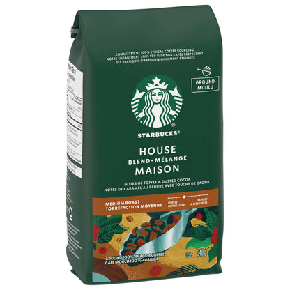 Starbucks House Blend Medium Roast Ground Coffee, 340 g