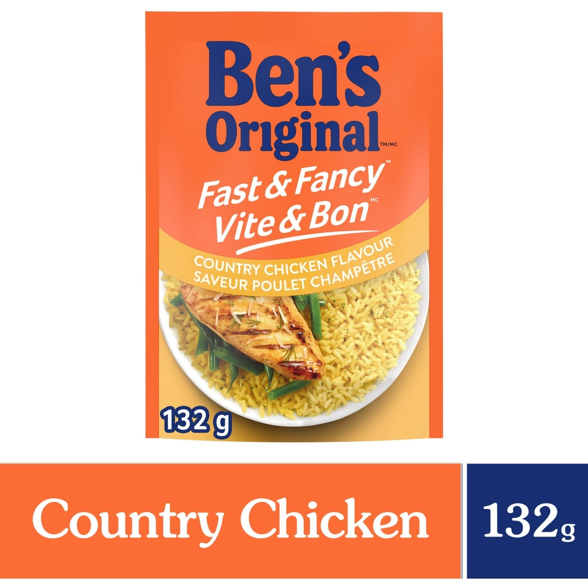 Ben's Original Fast & Fancy Country Chicken Flavour Rice, 132 g