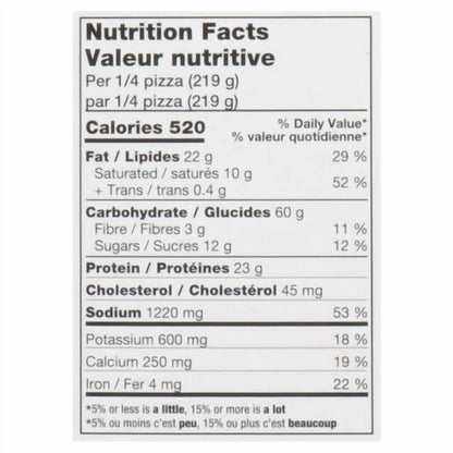 Red Baron Rising Crust Supreme Frozen Pizza, 875 g