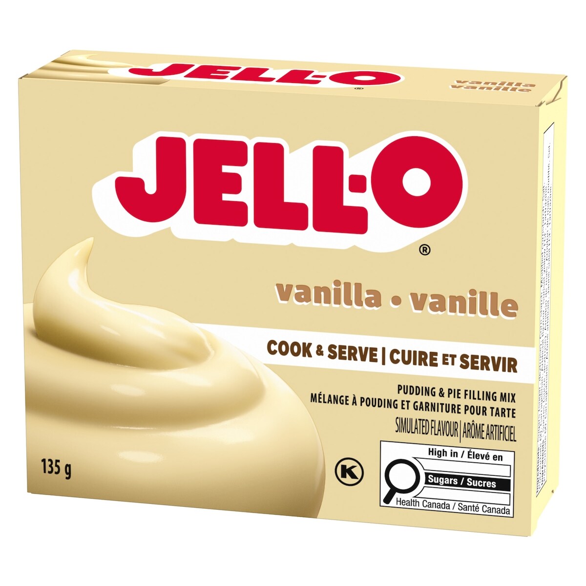 Jell-O Vanilla Cook & Serve Pudding & Pie Filling Mix, 135 g