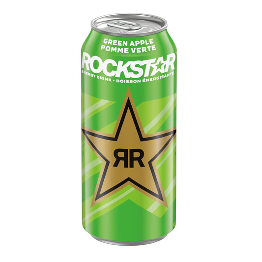Rockstar Revolt Green Apple Energy Drink Can, 473 mL