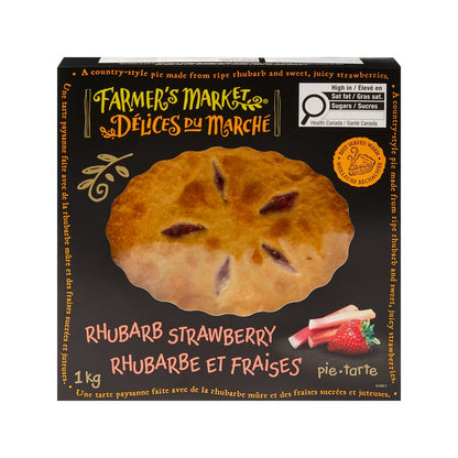 Farmer's Market Rhubarb Strawberry Pie, 1 kg