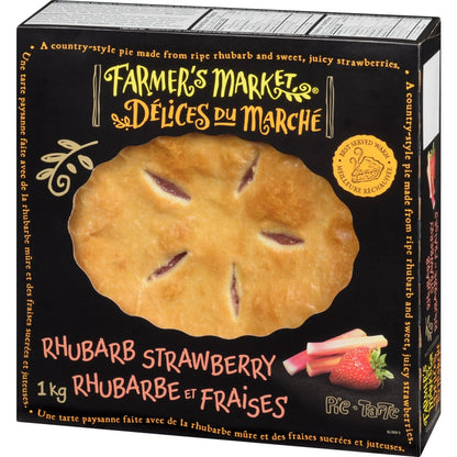 Farmer's Market Rhubarb Strawberry Pie, 1 kg