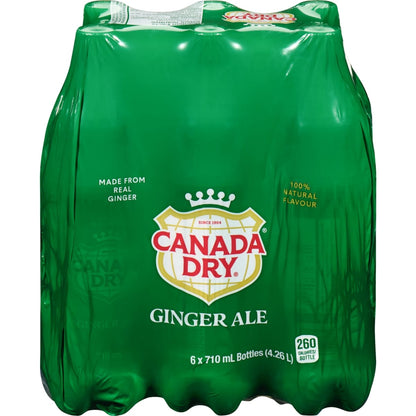 Canada Dry Ginger Ale, 6 × 710 mL