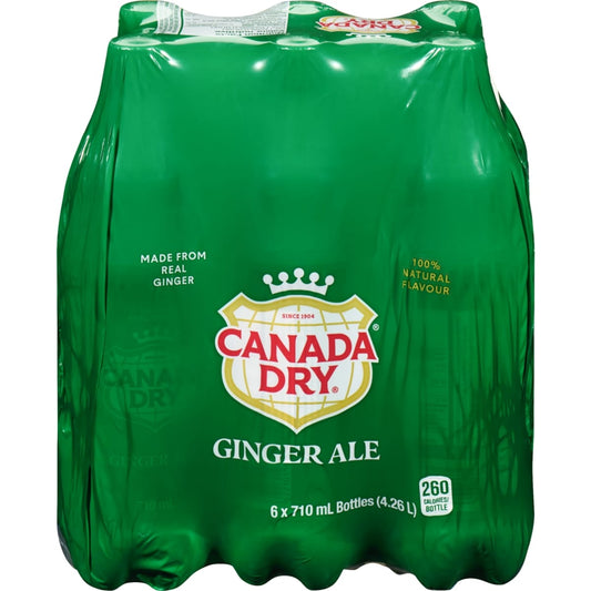 Canada Dry Ginger Ale, 6 × 710 mL