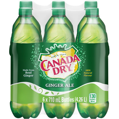 Canada Dry Ginger Ale, 6 × 710 mL