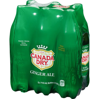 Canada Dry Ginger Ale, 6 × 710 mL