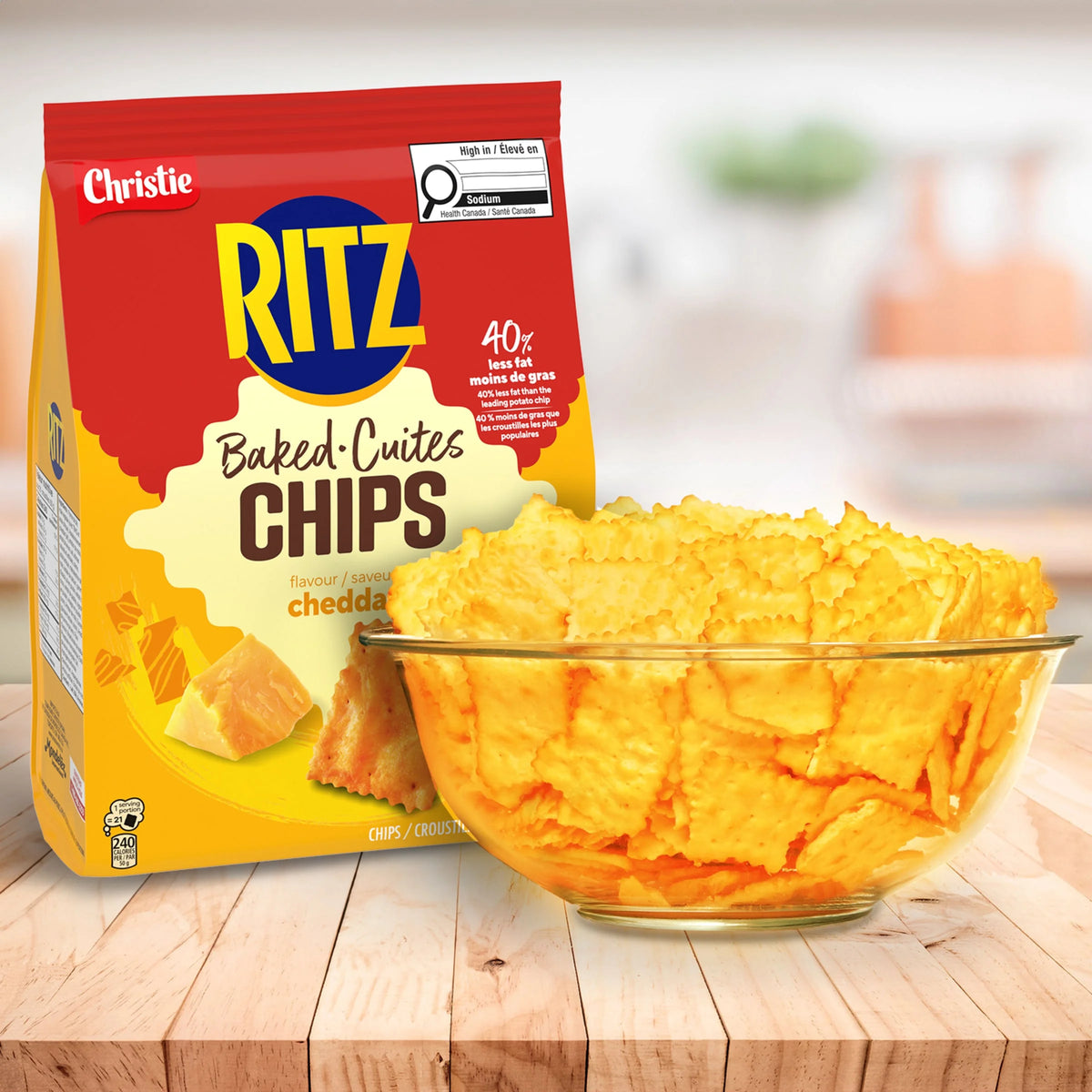 Christie Ritz Baked Chips Cheddar, 240 g