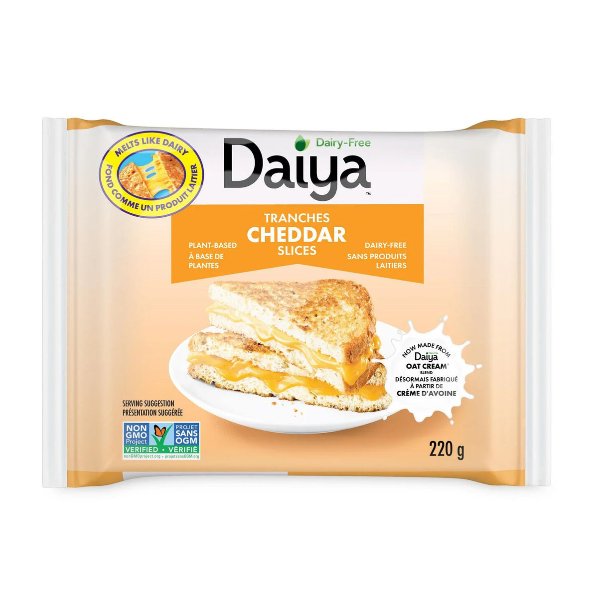 Daiya Dairy Free Cheddar Style Slices, 220 g