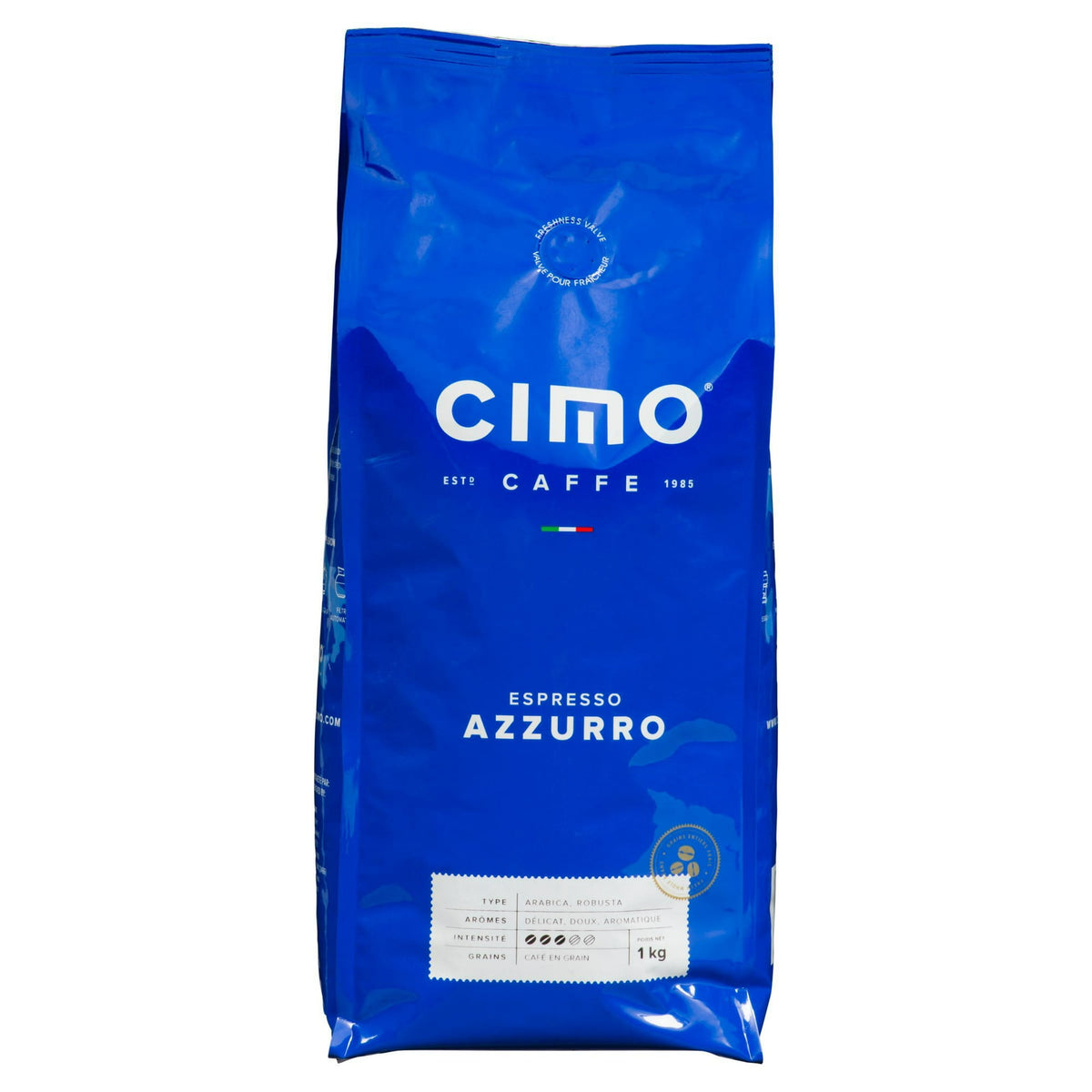 Caffe Cimo Espresso Azzurro Medium Roast Coffee, 1 kg