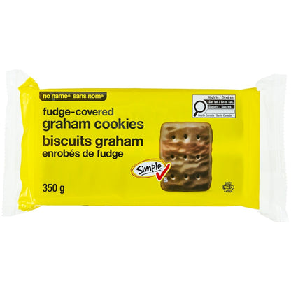 No Name Fudge-Covered Graham Cookies, 350 g