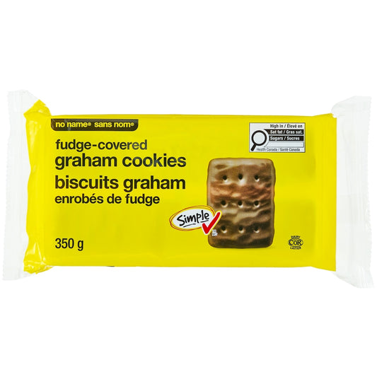 No Name Fudge-Covered Graham Cookies, 350 g