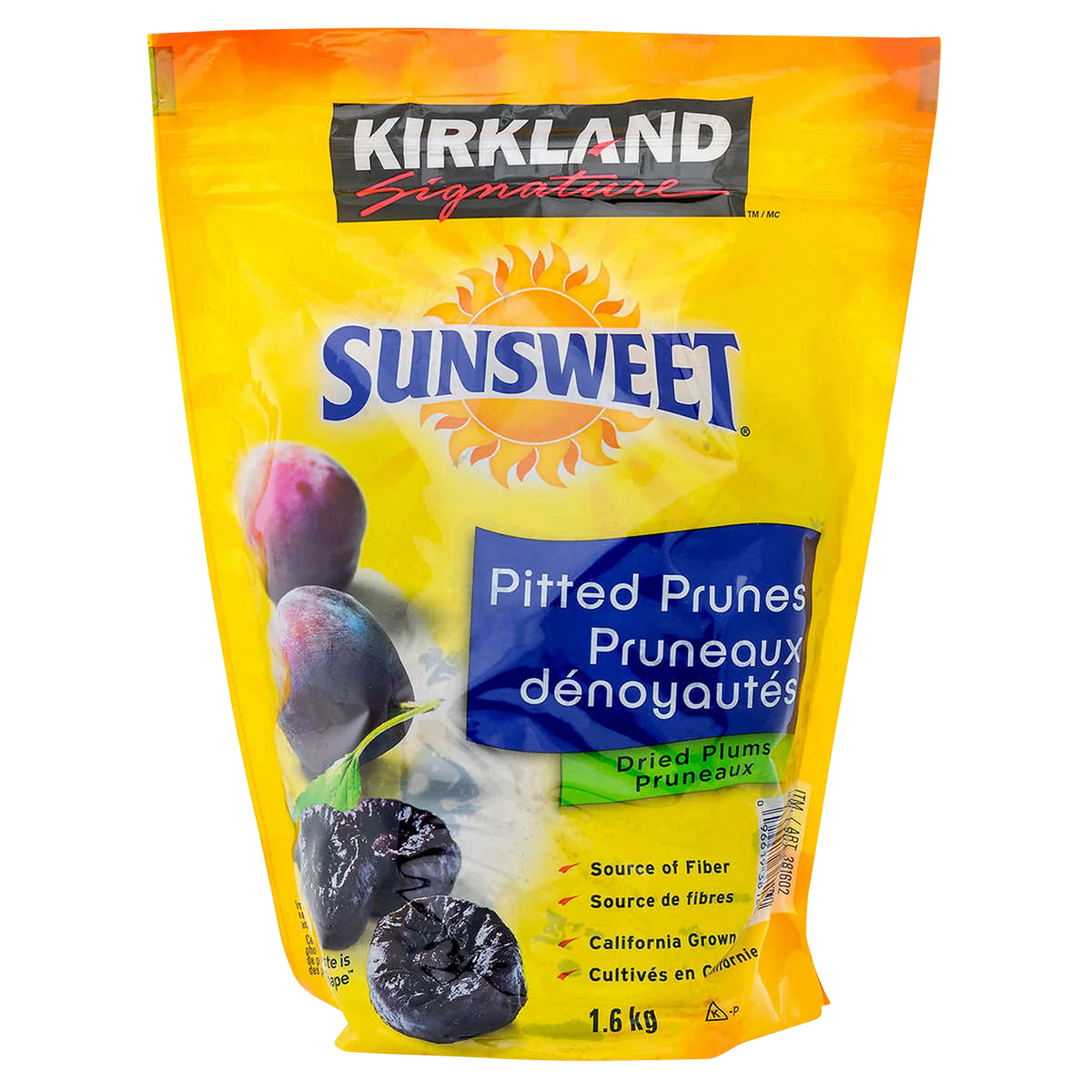 Kirkland Signature Sunsweet Dried and Pitted California Grown Prunes, 1.6 kg