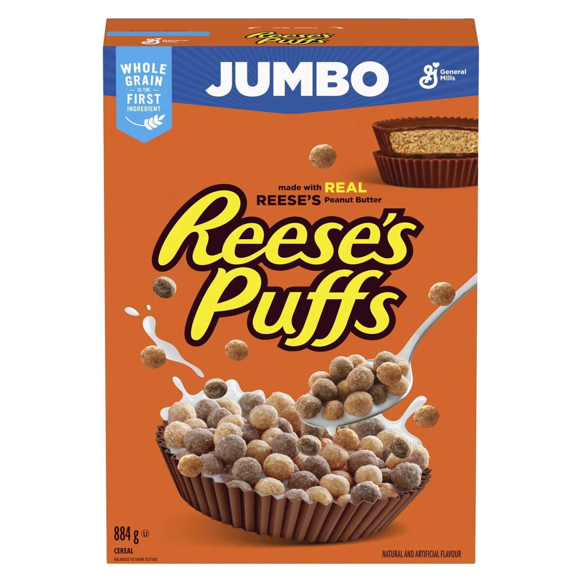 General Mills Reese's Puffs Breakfast Cereal, Peanut Butter Chocolate, 884 g