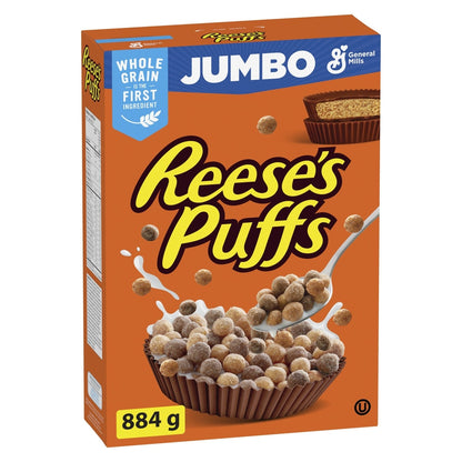 General Mills Reese's Puffs Breakfast Cereal, Peanut Butter Chocolate, 884 g