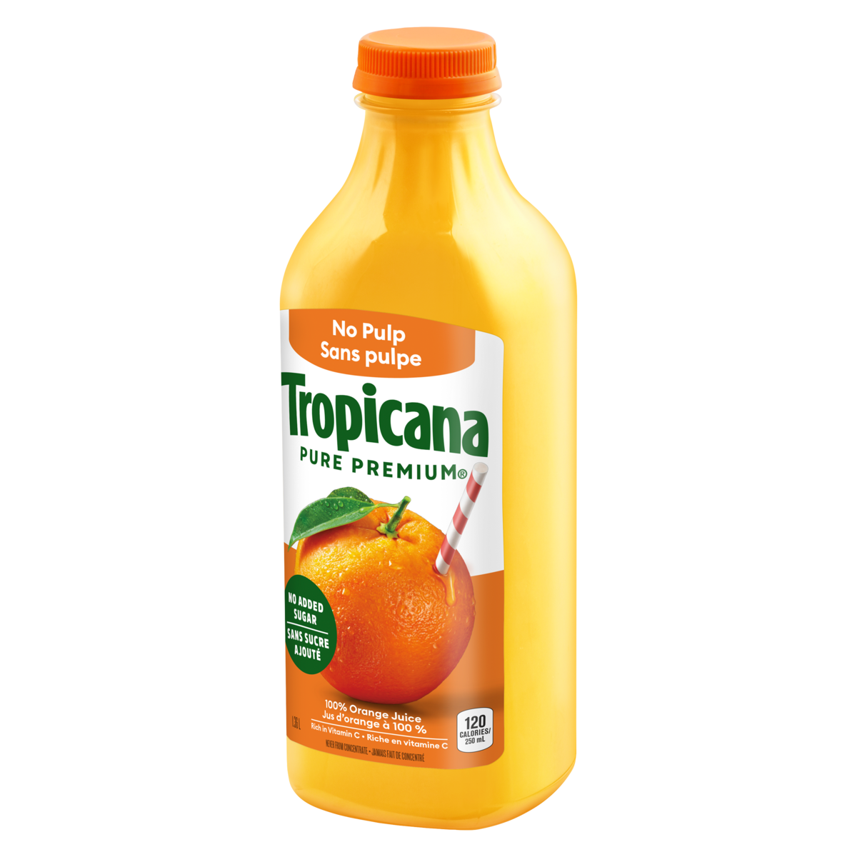 Tropicana Orange Juice, No Pulp, 1.36 L
