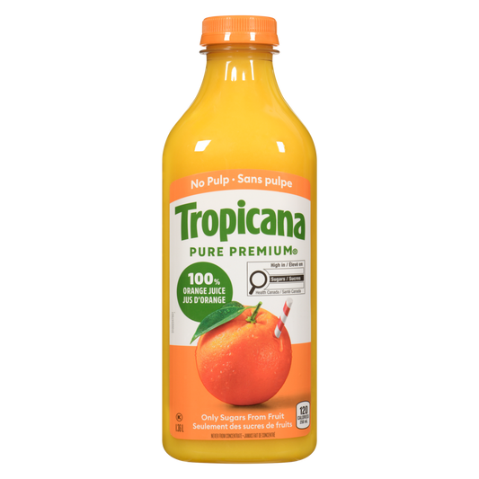 Tropicana Orange Juice, No Pulp, 1.36 L