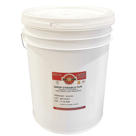 Bernard Pure Canada Grade A Very Dark Maple Syrup, 18.9 L