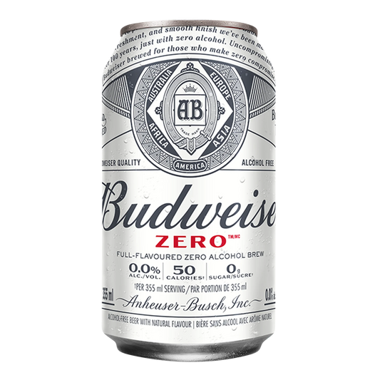 Budweiser Zero Non-alcoholic Beer, 24 × 355 mL