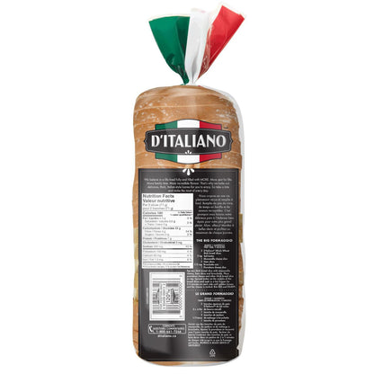 D'Italiano Thick Slice 100% Whole Wheat Bread, 675 g