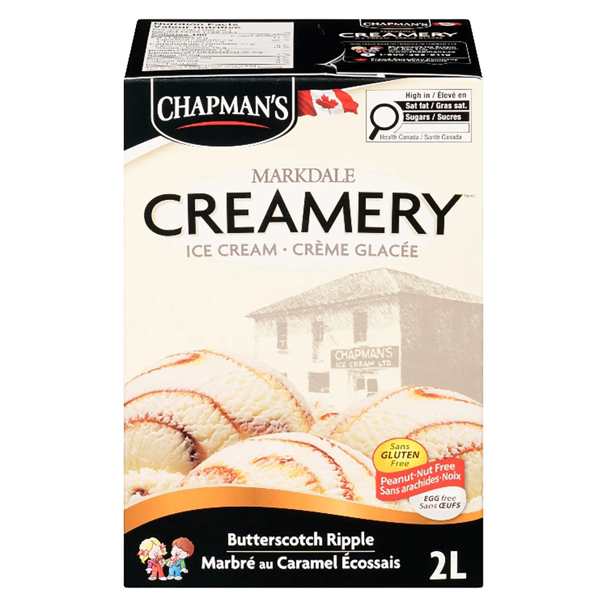 Chapman's Butterscotch Ripple Ice Cream, 2 L