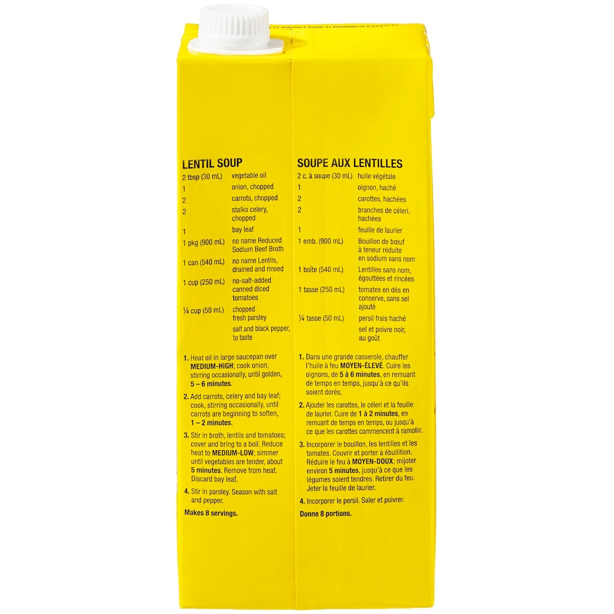 No Name Reduced Sodium Beef Broth, 900 mL