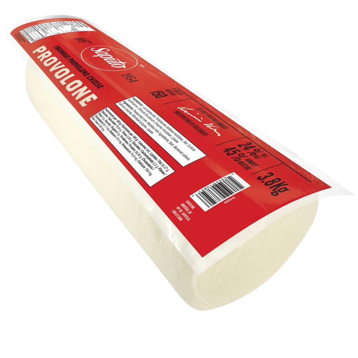 Saputo Provolone Cheese, 3.8 kg