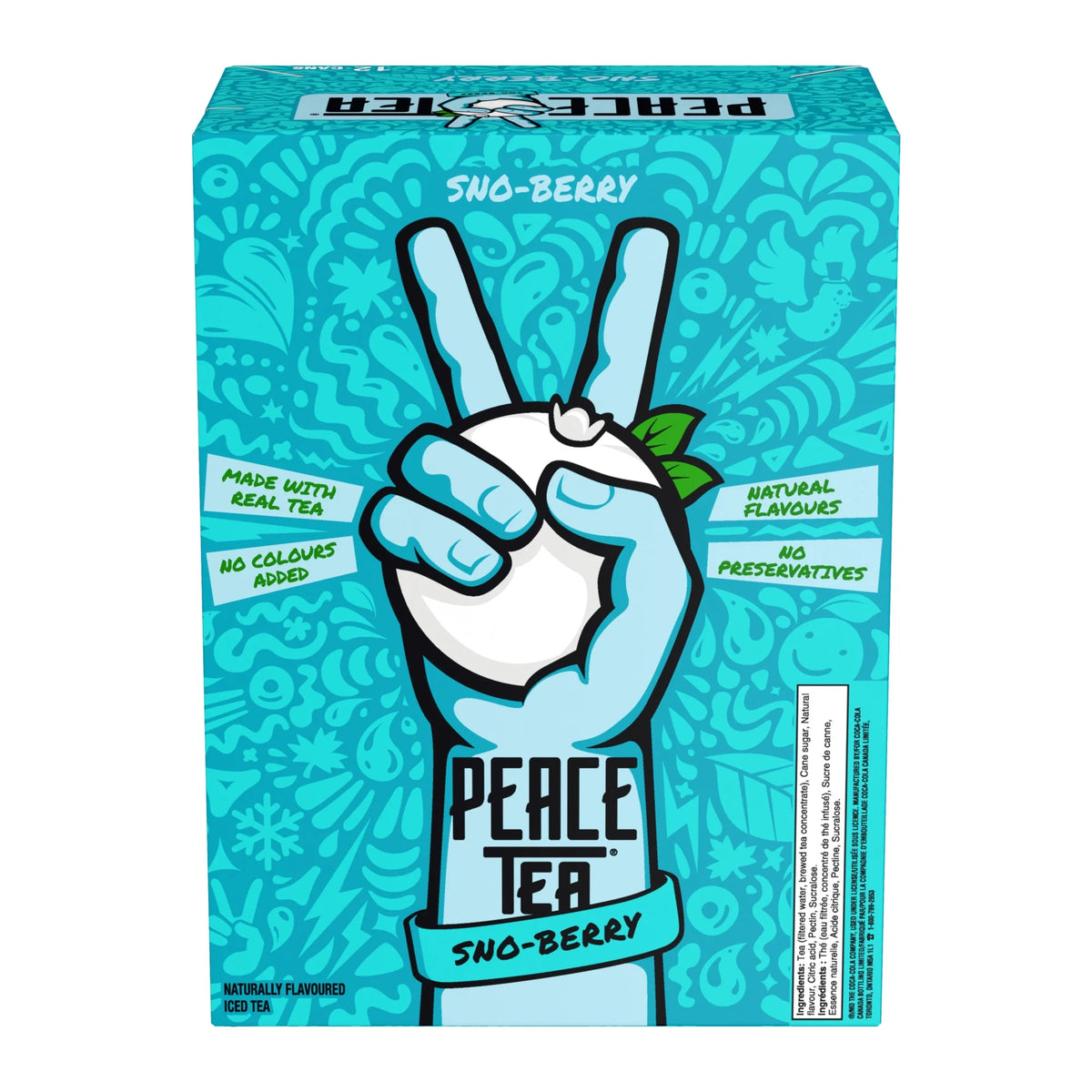Peace Tea Sno-Berry Iced Tea Cans, 12 × 341 mL