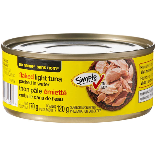 No Name Flaked Light Tuna in Water, 170 g