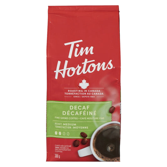 Tim Hortons Fine Grain Decaffeinated Coffee, 300 g
