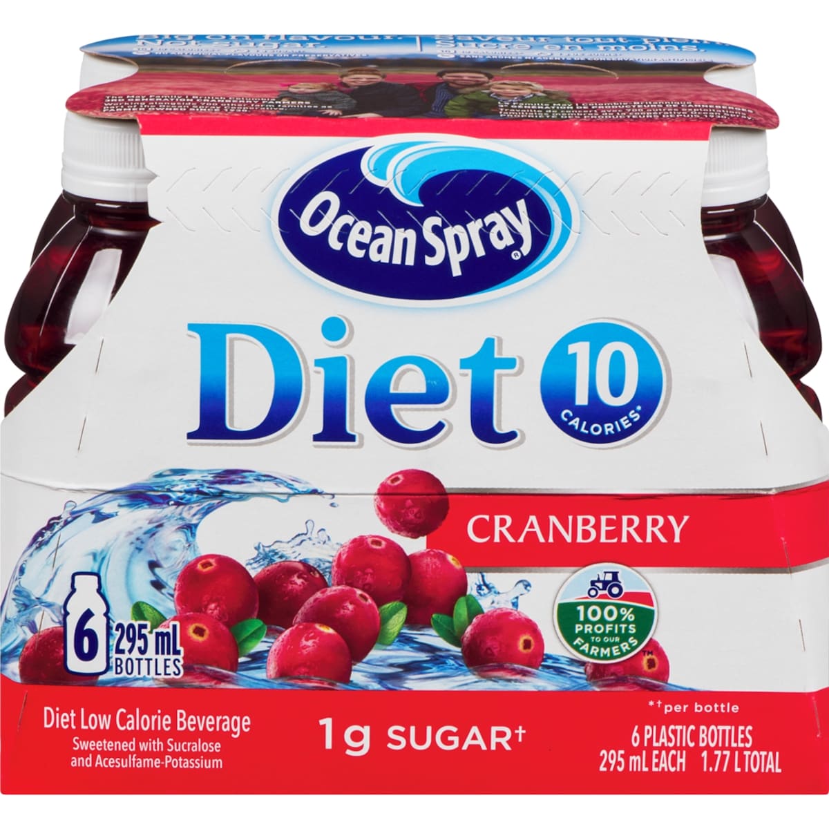 Ocean Spray Diet Cranberry Juice Drink, 6 × 295 mL