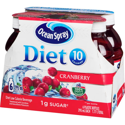 Ocean Spray Diet Cranberry Juice Drink, 6 × 295 mL