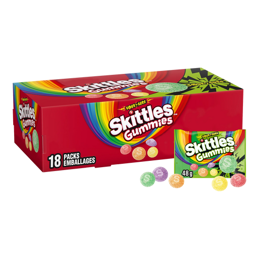 Skittles Gummies Sour, 18 × 48 g