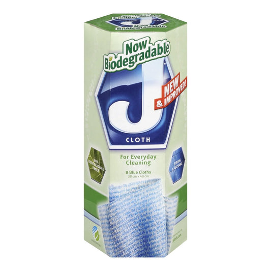 J-Cloth Blue Cleaning Cloths, 8 count