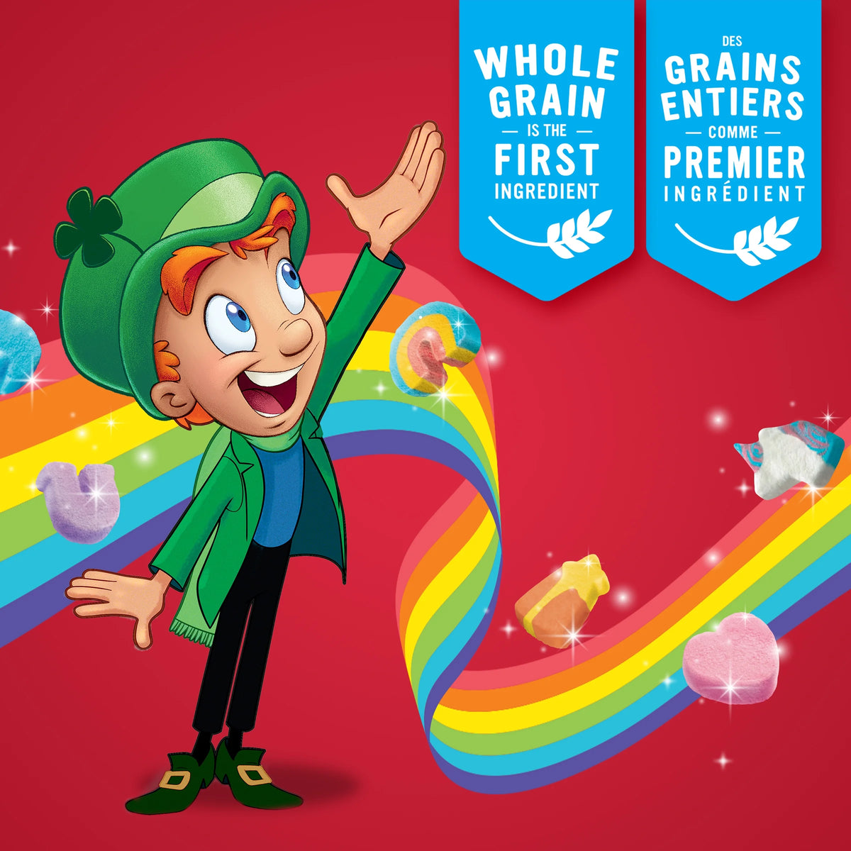 Lucky Charms Breakfast Cereal with Marshmallows, Family Size, 526 g