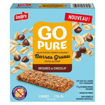 Go Pure Oat Soft Baked Chocolate Chip Bars, 5 Bars, 175 g