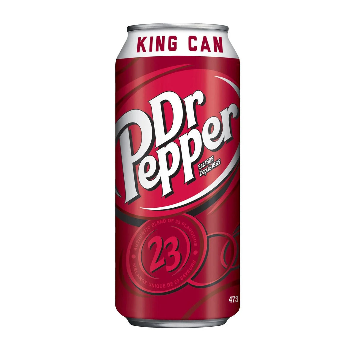 Dr Pepper Soft Drink King Can, 473 mL