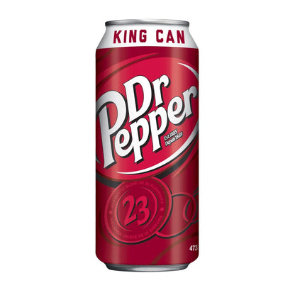 Dr Pepper Soft Drink King Can, 473 mL